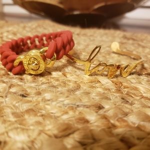 Red Love Cuff Set